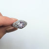 CITRINE STERLING SILVER RING VINTAGE STYLE FILIGREE ROUND CUT ART DECO GEMSTONE