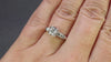 MIDCENTURY VINTAGE DIAMOND ENGAGEMENT RING 14k WHITE GOLD NATURAL ESTATE ROUND
