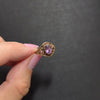 VINTAGE AMETHYST 10k YELLOW GOLD RING OVAL SHAPE CUT FILIGREE NATURAL COCKTAIL