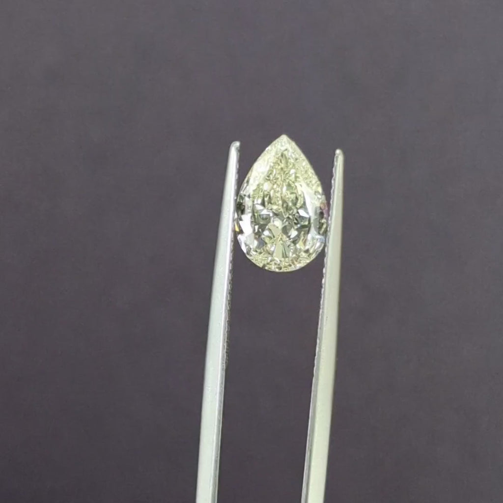 1.74ct VINTAGE PEAR SHAPE DIAMOND LOOSE TEARDROP NATURAL ENGAGEMENT 1.75 CARAT