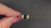 1.20ct GREEN TOURMALINE DIAMOND 3 STONE RING 14k YELLOW GOLD NATURAL EMERALD CUT
