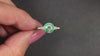 OLD EUROPEAN CUT DIAMOND ENGAGEMENT RING EMERALD TARGET VINTAGE STYLE ART DECO