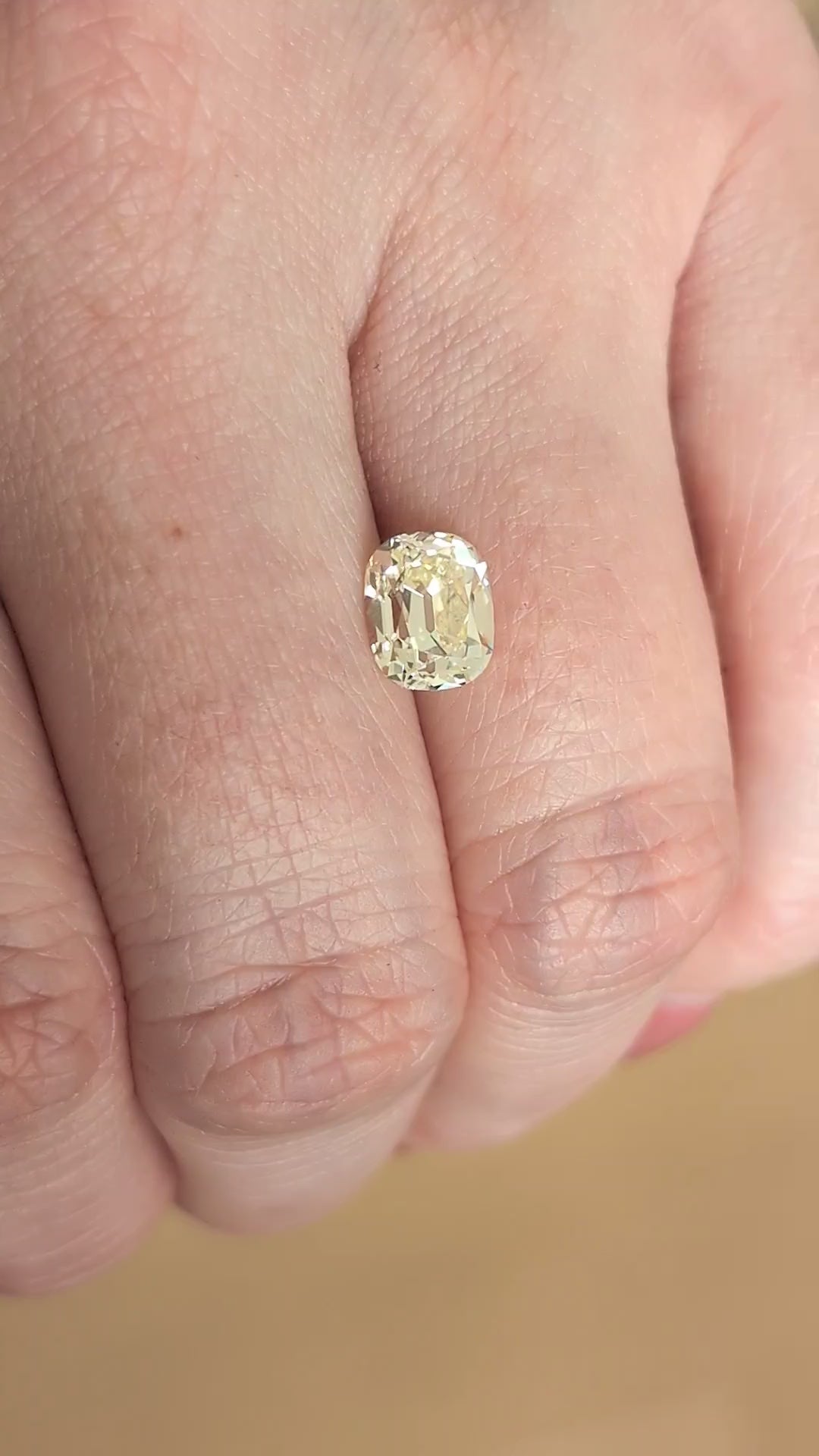 2 CARAT OLD MINE CUT DIAMOND GIA CERTIFIED S-T VS1 ELONGATED CUSHION BRILLIANT