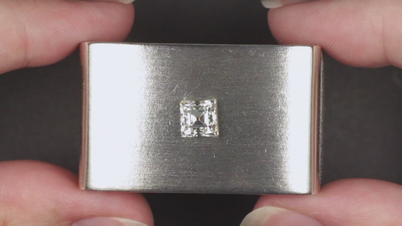 VINTAGE 1.5ct J VVS2 GIA CERTIFIED CARRE FRENCH CUT DIAMOND LOOSE SQUARE NATURAL