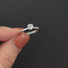 DIAMOND SOLITAIRE ENGAGEMENT RING 0.31c F SI1 ROUND BRILLIANT CUT 14k WHITE GOLD