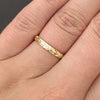 VINTAGE STYLE ENGRAVED 10k YELLOW GOLD WEDDING BAND STACKING RING ORANGE BLOSSOM