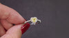 FANCY INTENSE YELLOW VS2 DIAMOND ENGAGEMENT RING HALO 18k WHITE GOLD HEART SHAPE