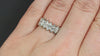 VINTAGE 3ct MARQUISE DIAMOND ETERNITY BAND BEZEL RING NATURAL 3 CARAT GRADUATED
