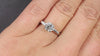 1.37ct VINTAGE DIAMOND ENGAGEMENT RING F SI2 OLD EUROPEAN CUT PLATINUM 3 STONE