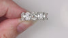 3.5 CARAT DIAMOND WEDDING RING GIA CERTIFIED PLATINUM BAND OVAL SHAPE 5 STONE