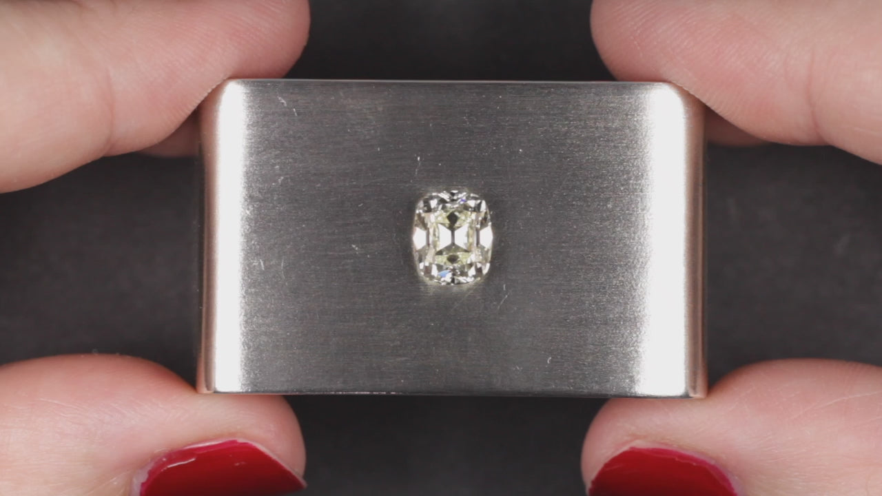 1.71ct OLD MINE CUT DIAMOND GIA CERTIFIED U-V VS1 ELONGATED CUSHION BRILLIANT