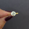 1.59ct OLD EUROPEAN CUT DIAMOND ENGAGEMENT RING VINTAGE ART DECO ENGRAVING GOLD