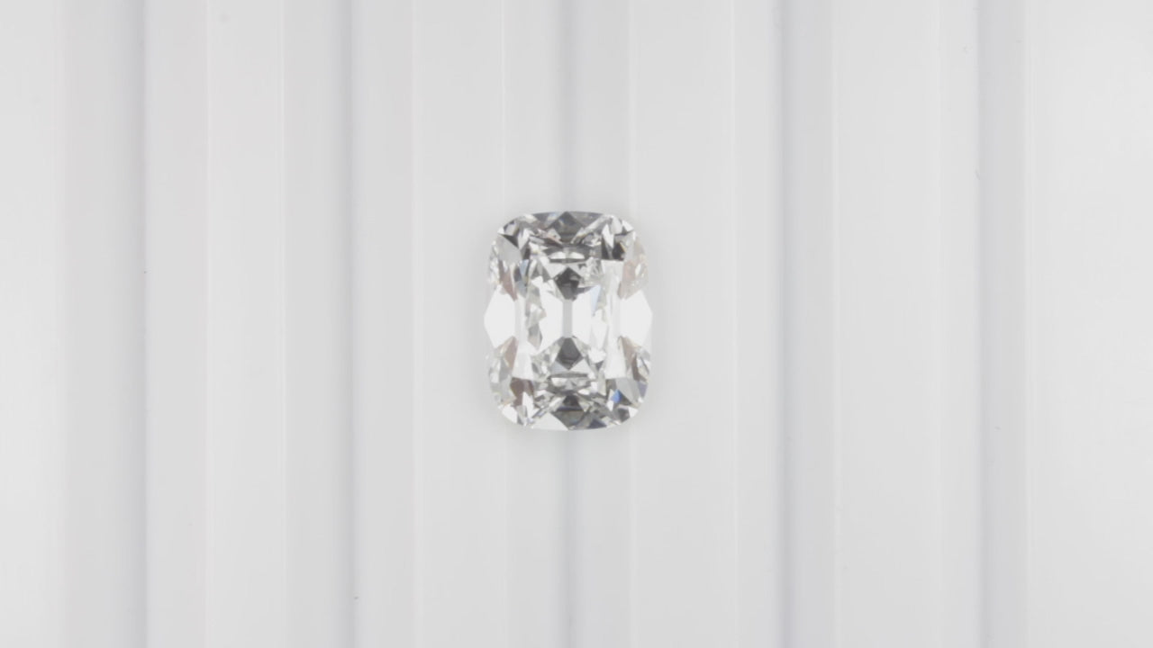 5.09ct OLD MINE CUT LAB CREATED DIAMOND CERTIFIED F VVS2 CUSHION BRILLIANT 5ct