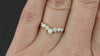 CONTOUR DIAMOND WEDDING RING STACKING BAND 10k YELLOW GOLD CURVED ROUND NATURAL
