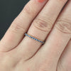 SAPPHIRE 14K YELLOW GOLD ETERNITY RING STACKING WEDDING BAND NATURAL - Size 7