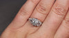 1ct DIAMOND VINTAGE ENGAGEMENT RING ART DECO SAPPHIRE PLATINUM OLD EUROPEAN CUT