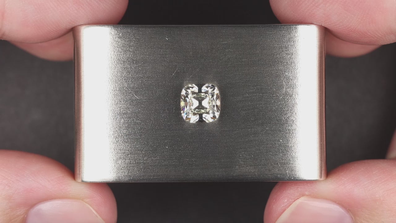 1.5 CARAT OLD MINE CUT DIAMOND GIA CERTIFIED J VS2 SQUARE CUSHION BRILLIANT