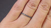 SAPPHIRE 14k WHITE GOLD BAND HALF ETERNITY RING NATURAL BLUE GEMSTONE STACKING