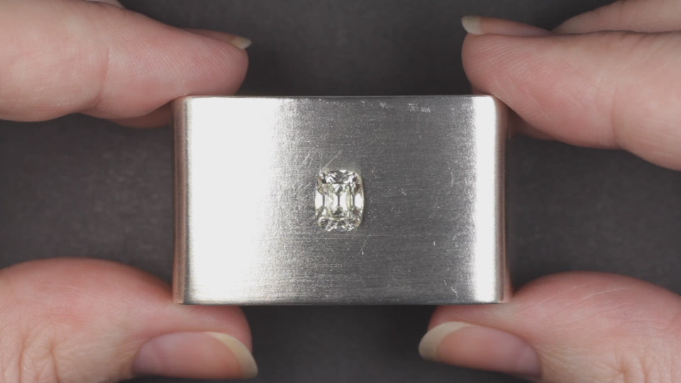 1.40ct OLD MINE CUT DIAMOND GIA CERTIFIED M VS2 ANTIQUE STYLE CUSHION ELONGATED