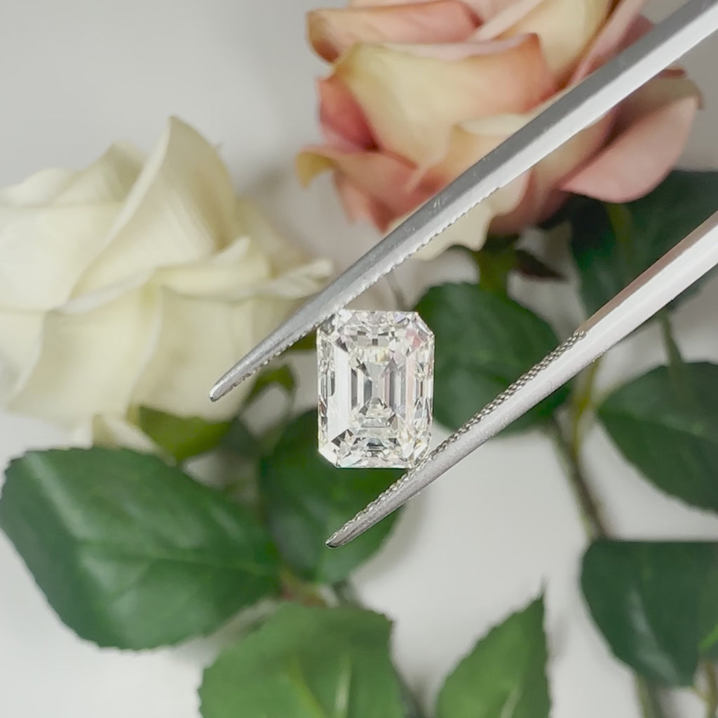 2.57ct VINTAGE EMERALD CUT DIAMOND GIA CERTIFIED J VS2 NATURAL LOOSE 2.5 CARAT