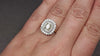 1ct OLD MINE CUT DIAMOND COCKTAIL RING GIA CERTIFIED VINTAGE STYLE HALO PLATINUM