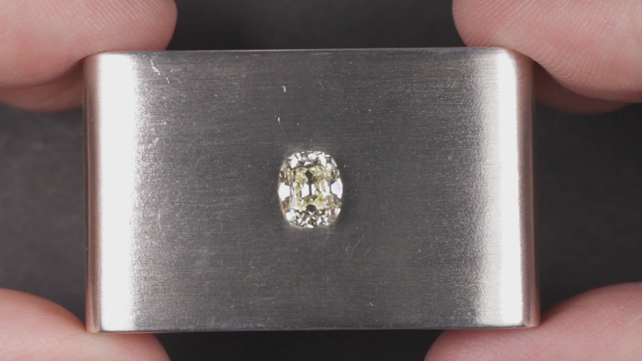 1.22ct OLD MINE CUT DIAMOND GIA CERTIFIED U-V VS1 ELONGATED CUSHION BRILLIANT