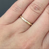 VINTAGE STYLE DIAMOND WEDDING BAND STACKING RING STARBURST 10k YELLOW GOLD 2.2mm