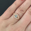 VINTAGE STYLE DIAMOND ENGAGEMENT RING FILIGREE 14k ROSE GOLD NATURAL ROUND CUT