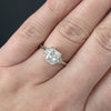 2 CARAT DIAMOND ENGAGEMENT RING GIA CERTIFIED H SI2 RADIANT CUT PLATINUM 3 STONE