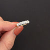 VINTAGE DIAMOND STACKING BAND WEDDING RING TWO TONE 14k YELLOW GOLD ILLUSION