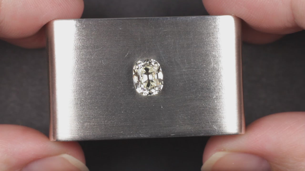 1.58c OLD MINE CUT DIAMOND GIA CERTIFIED M VS1 ELONGATED CUSHION BRILLIANT 1.5ct