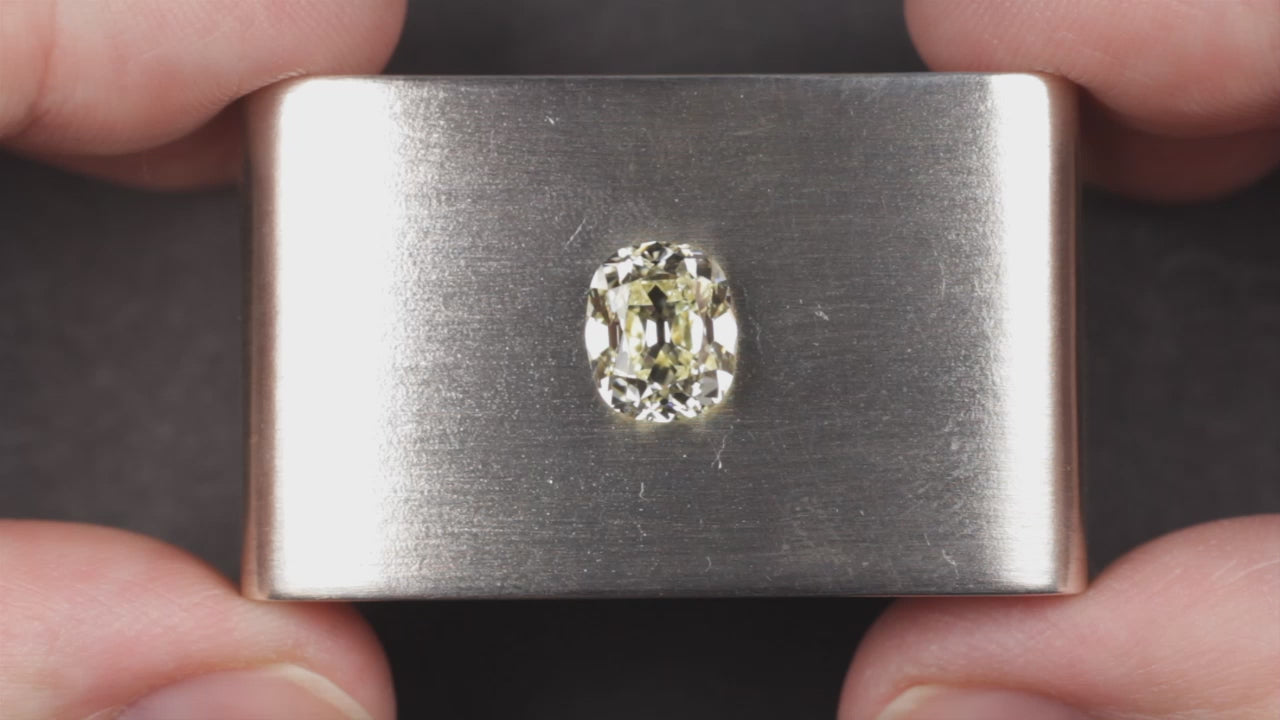 2.5 CARAT OLD MINE CUT DIAMOND GIA CERTIFIED S-T SI1 ELONGATED CUSHION BRILLIANT