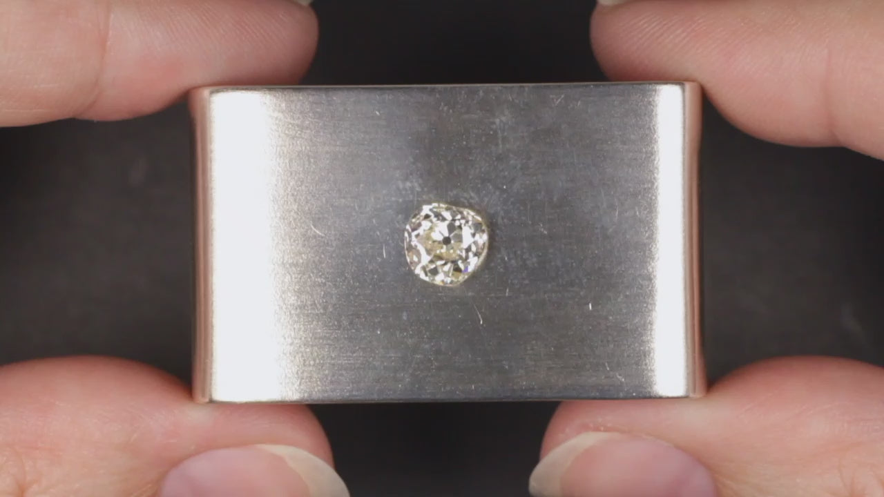 1.37ct ANTIQUE OLD MINE CUT DIAMOND K-L VS2 NATURAL ENGAGEMENT LOOSE CUSHION
