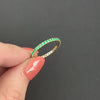 GREEN ONYX 14K YELLOW GOLD ETERNITY RING STACKING WEDDING BAND NATURAL Size 5.5