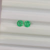 1.59ct EMERALD PAIR STUD EARRINGS 6mm ROUND CUT LOOSE NATURAL GEMSTONE 1.5ct