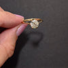 NATURAL DIAMOND SOLITAIRE RING VERY GOOD ROUND CUT 14k YELLOW GOLD ENGAGEMENT