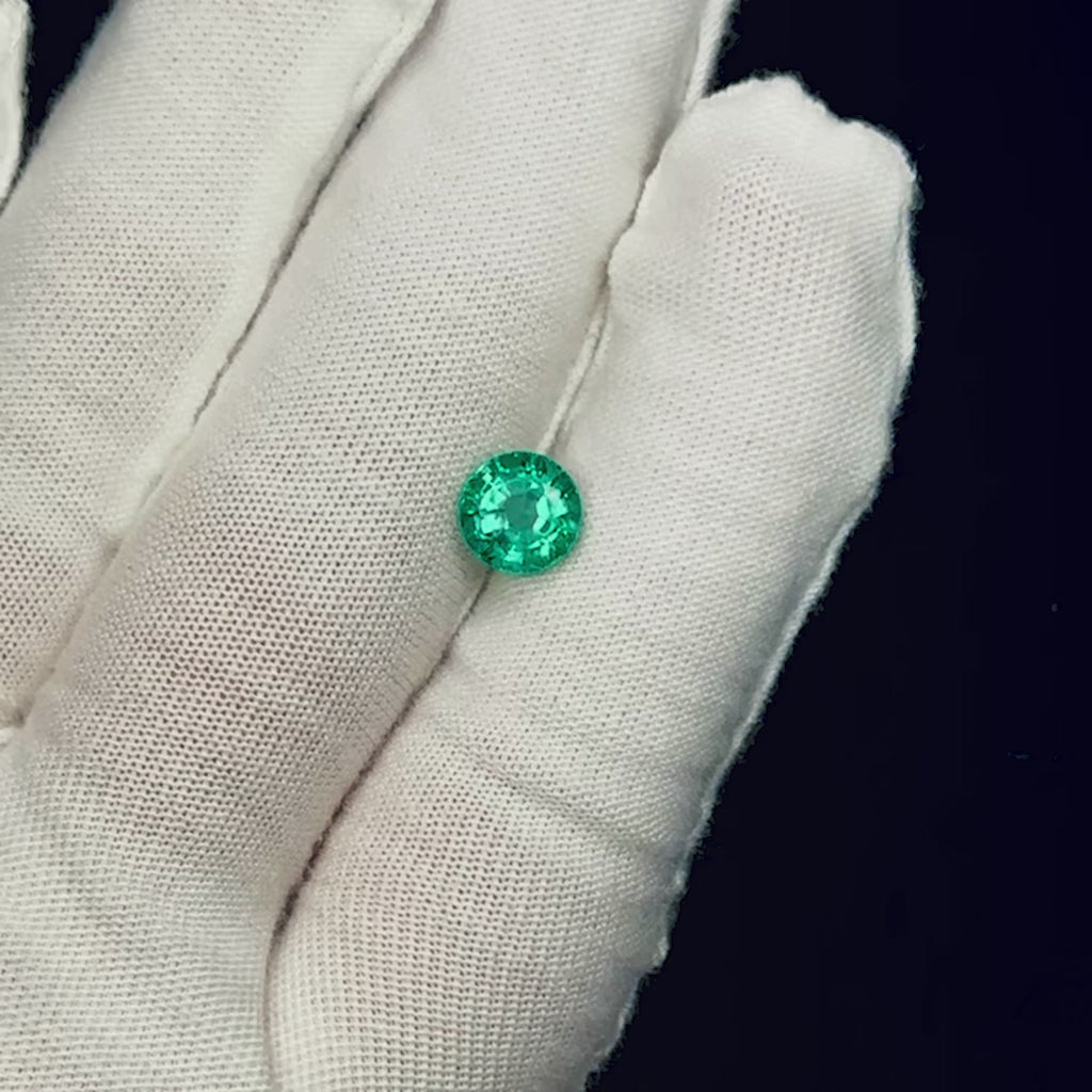 GIA CERTIFIED MINOR OIL EMERALD 2.79ct ROUND CUT NATURAL GREEN LOOSE GEMSTONE