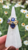 3.77ct BLUE SAPPHIRE OVAL SOLITAIRE RING VINTAGE STYLE CLAW PRONGS 14k GOLD