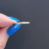 VINTAGE DIAMOND WEDDING BAND STACKING RING DAINTY 14k WHITE GOLD ESTATE NATURAL