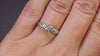 VINTAGE DIAMOND ENGAGEMENT RING MID CENTURY ILLUSION CLASSIC 14k WHITE GOLD