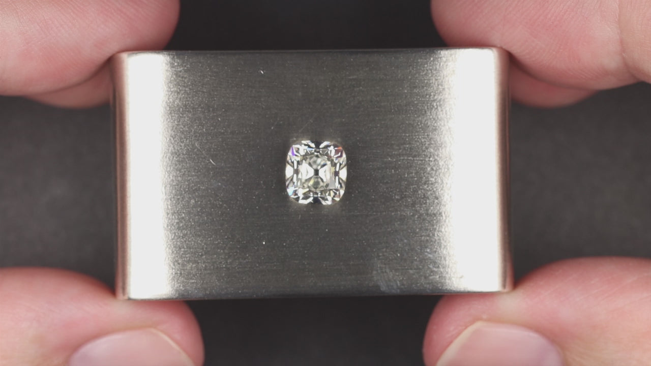 1.5 CARAT OLD MINE CUT DIAMOND GIA CERTIFIED J SI1 SQUARE CUSHION BRILLIANT