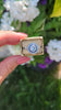 1 CARAT OLD EUROPEAN CUT DIAMOND SAPPHIRE RING VINTAGE STYLE HALO 14k WHITE GOLD