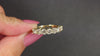 1.23ct NATURAL DIAMOND WEDDING BAND STACKING RING 14k YELLOW GOLD 7 STONE