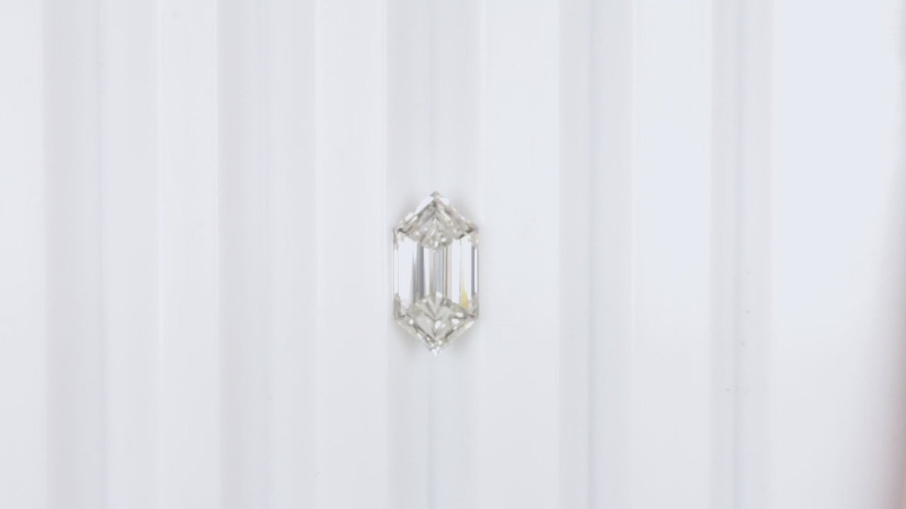 CERTIFIED 2.56ct F VS1 LAB CREATED DIAMOND ELONGATED HEXAGON LOOSE GEOMETRIC 2.5