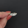 VINTAGE DIAMOND ENGAGEMENT RING 18k WHITE GOLD OLD CUT CLASSIC RETRO ESTATE