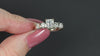 VINTAGE 1 CARAT ASSCHER CUT DIAMOND ENGAGEMENT RING NATURAL ROUND CHANNEL 14k
