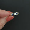 VINTAGE DIAMOND SAPPHIRE COCKTAIL RING TWO TONE 14k YELLOW WHITE GOLD ESTATE