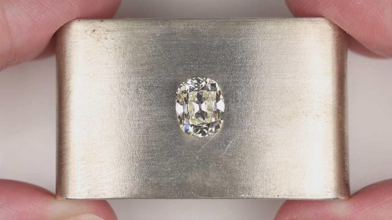 2.08ct OLD MINE CUT DIAMOND GIA CERTIFIED L VS1 ELONGATED CUSHION BRILLIANT 2ct