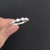 0.54ct DIAMOND WEDDING BAND STACKING RING NATURAL PLATINUM MARQUISE ROUND