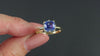 1.87ct CUSHION SAPPHIRE RING VINTAGE STYLE CLAW PRONG VICTORIAN COLLET 14k GOLD
